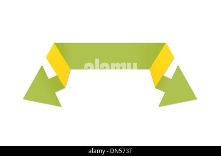 The green double arrow Stock Vector