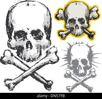 grunge skull Stock Vector