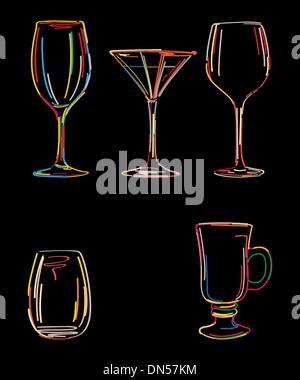 Alcoholic drinks Stock Vector