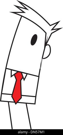 Cartoon of Businessman Holding Arrow Sign Pointing Left Stock Vector ...
