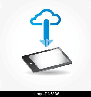 cloud app icon on mobile phone vector icons Stock Vector