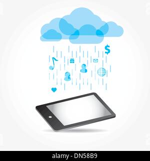 cloud app icon on mobile phone vector icons Stock Vector