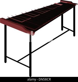 A Musical Marimba Isolated on White Background Stock Vector