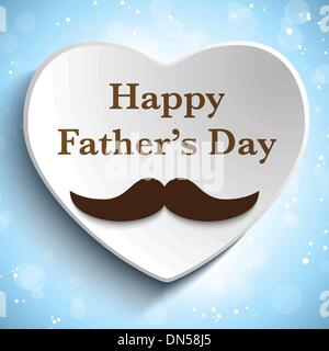 Happy Father Day Mustache Love Stock Vector