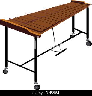 A Musical Vibraphone Isolated on White Background Stock Vector