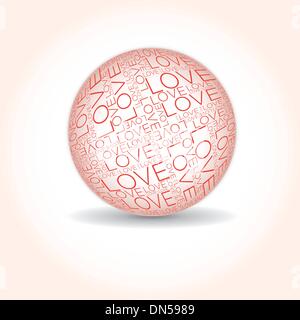 Love word collage Stock Vector