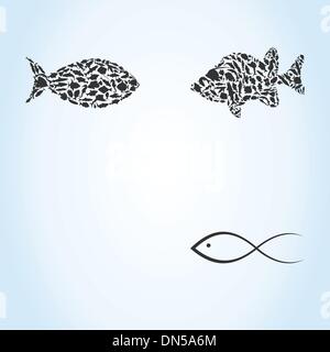 Fish an icon Stock Vector
