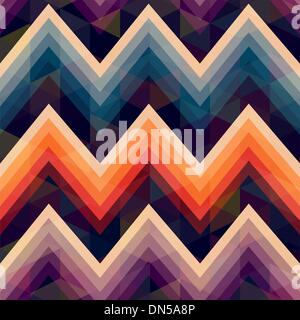 seamless retro zig zag background Stock Vector