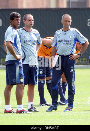 Aug 02, 2006; Los Angeles, CA, USA; Aug 02, 2006; Los Angeles, CA, USA; Chelsea FC coach JOSE MOURINHO (far right) during practice. Chelsea FC are in Southern California for training camp before heading to Chicago to take on the Major League Soccer All-Star team on August 5th. Mandatory Credit: Photo by Marianna Day Massey/ZUMA Press. (©) Copyright 2006 by Marianna Day Massey Stock Photo