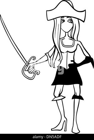 female pirate coloring pages