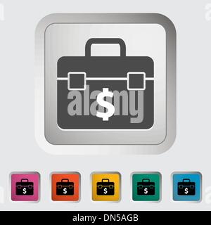 Briefcase single icon. Stock Vector