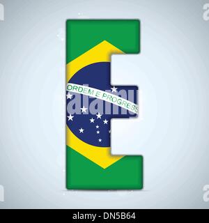 Brazil Flag Brazilian Alphabet Letters Words Stock Vector Image & Art ...