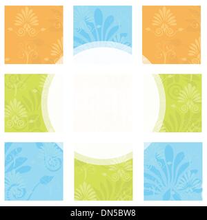 Abstract background with circles and squares Stock Vector