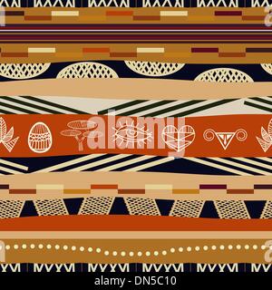 Seamless pattern with graphic elements. Tribal style Stock Vector