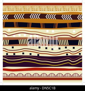 Seamless pattern with elements of tribal style Stock Vector