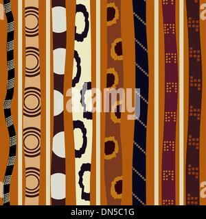 Seamless pattern with animals tribal elements Stock Vector