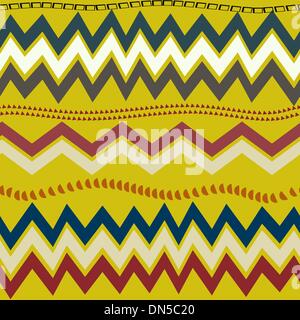 Full color seamless pattern with geometric pattern. Tribal style Stock Vector