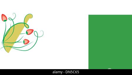Decorative background with Tulips flowers Stock Vector