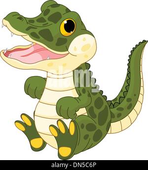 Baby  crocodile Stock Vector