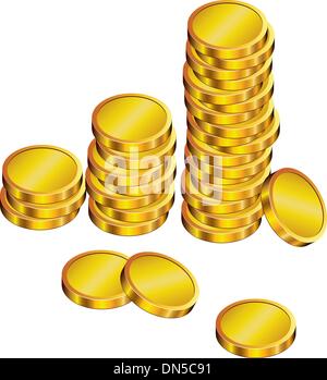 vector golden coins Stock Vector Image & Art - Alamy