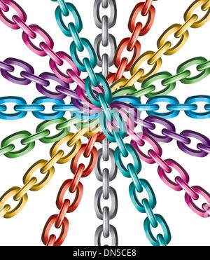 Colorful Metal Chains Stock Vector Image & Art - Alamy