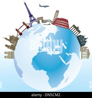 Travel to Italy stickers of landmarks - Travel And Landmarks Dn5cm2