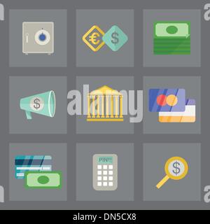 Finance icons set Stock Vector