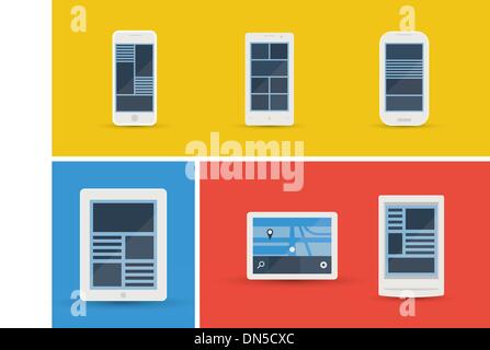 Vector mobile devices set Stock Vector
