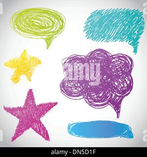 Watercolor isolated cloud with space for text - raster version Stock Vector