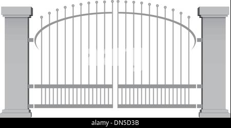 Steel gates Stock Vector