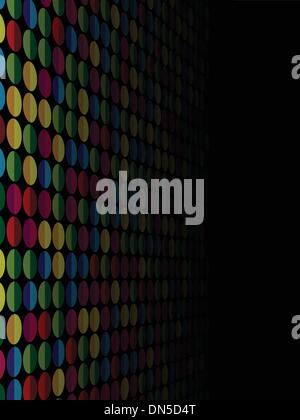 Halftone Background in Perspective. Stock Vector