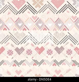 Abstract geometric seamless pattern. Aztec style pattern Stock Vector