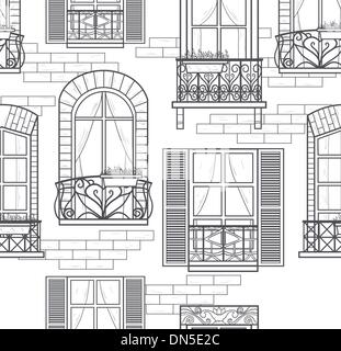seamless windows pattern Stock Vector