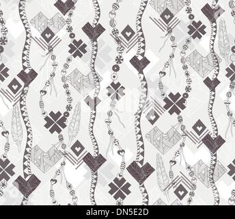Abstract geometric seamless pattern. Native style pattern Stock Vector