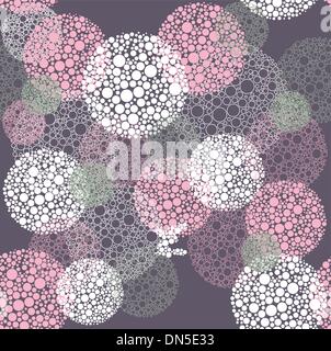 Color polka dot abstract seamless pattern on a grey background. Vector ...