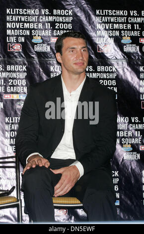 Sep 19, 2006; New York, NY, USA; Heavyweight Champion of the World WLADIMIR KLITSCHKO at the press conference to announce his upcoming fight with Calvin Brock on November 11, 2006 at Madison Square Garden. Mandatory Credit: Photo by Nancy Kaszerman/ZUMA Press. (©) Copyright 2006 by Nancy Kaszerman Stock Photo