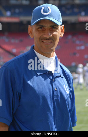 Oct 01, 2006; East Rutherford, NJ, USA; Head coach TONY DUNGY at the New York Jets game against the Indianapolis Colts at the New Jersey Meadowlands. The Colts defeated the Jets 31-28. Mandatory Credit: Photo by Jeffrey Geller/ZUMA Press. (©) Copyright 2006 by Jeffrey Geller Stock Photo