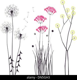 Floral background, blooming flowers Stock Vector