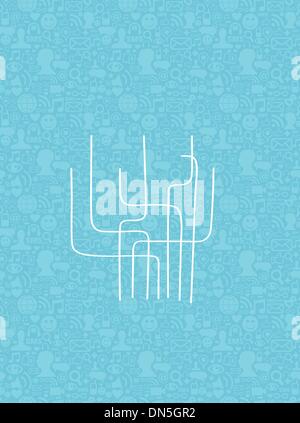 Mobile cloud computing network concept Stock Vector