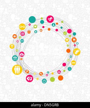 Cloud computing network concept Stock Vector