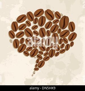 Coffee beans bubble chat concept Stock Vector