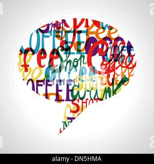 Coffee social bubble chat concept Stock Vector