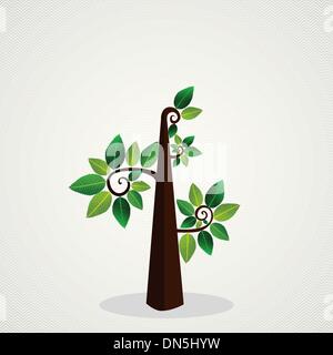 Trendy concept tree design Stock Vector