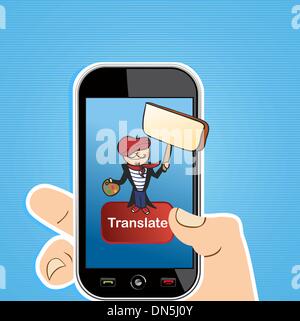 Translation app concept Stock Vector