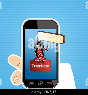 Translate app concept Stock Vector