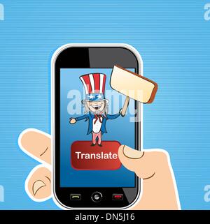 English translation app concept Stock Vector