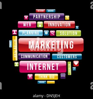 Internet Marketing concept circle Stock Vector