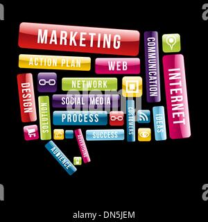 Internet Marketing speech bubble Stock Vector