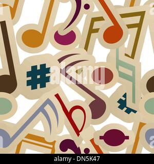 Seamless pattern with music signs Stock Vector