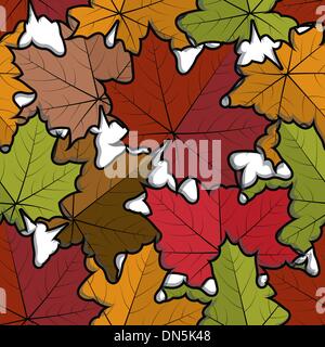 Seamless pattern from  maple leaves Stock Vector